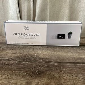 Clear floating shelf